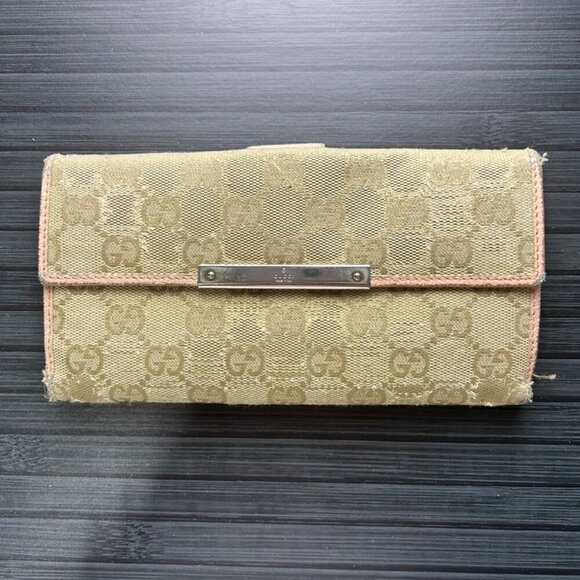 Gucci Long Wallet W Hook GG Canvas Authentic|Used - Picture 1 of 6